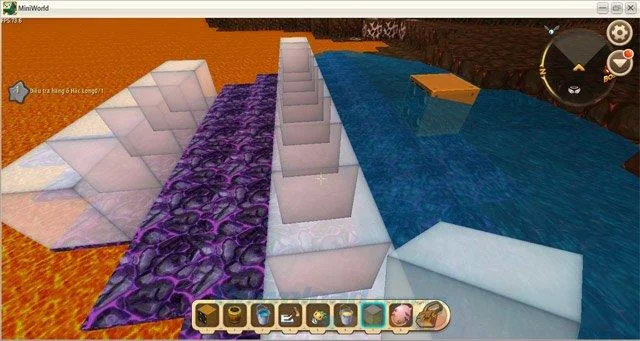 نحوه ریختن آب در جهنم در Mini World: Block Art