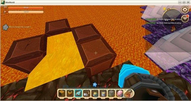 نحوه ریختن آب در جهنم در Mini World: Block Art
