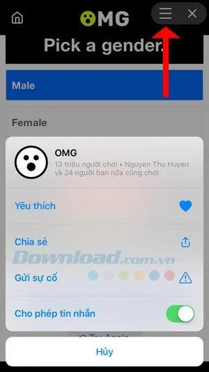 تب بازی OMG در فیس بوک و نحوه بازی