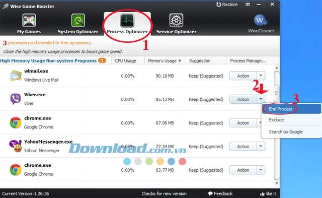 How to use Wise Game Booster to speed up game play