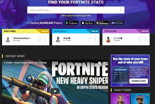دستی Fortnite Tracker