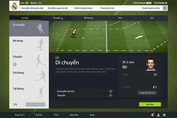 حالت بازی اصلی در FIFA Online 4