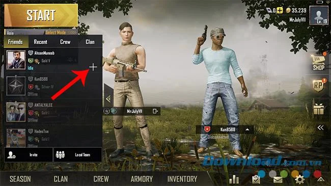 نحوه دعوت دوستان به بازی PUBG Mobile