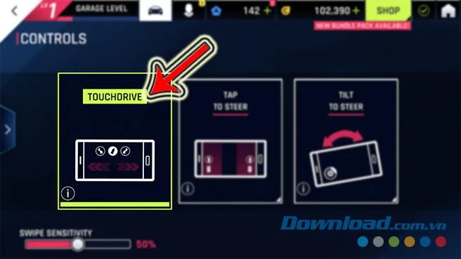 نحوه فعال / غیرفعال کردن حالت TouchDrive هنگام پخش Asphalt 9: Legends