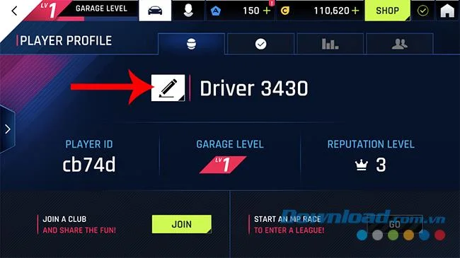 نحوه تغییر نام در بازی Asphalt 9: Legends