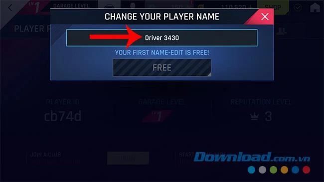 نحوه تغییر نام در بازی Asphalt 9: Legends