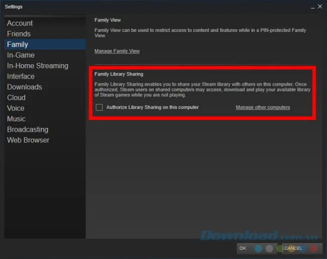 نحوه تنظیم و غیرفعال کردن اشتراک گذاری Family on Steam