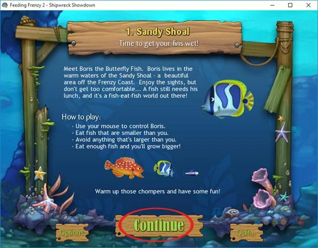 Feeding Frenzy را نصب کنید و بازی ماهی های بزرگ را در رایانه شخصی بازی ماهی های کوچک بخورید