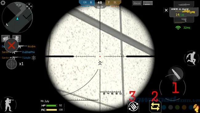 نحوه شلیک اسلحه با هدف در Crossfire Legends