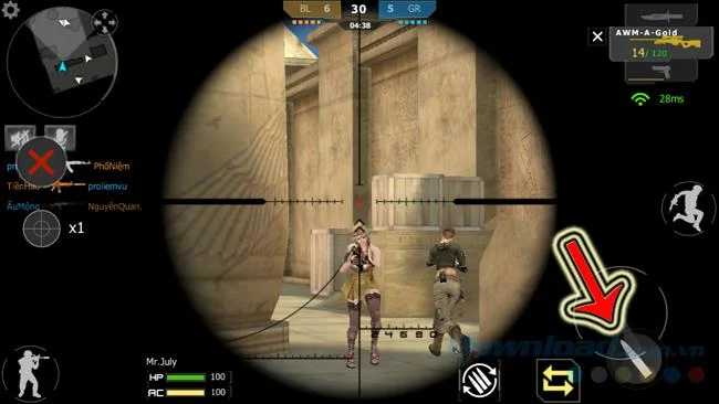 نحوه شلیک اسلحه با هدف در Crossfire Legends