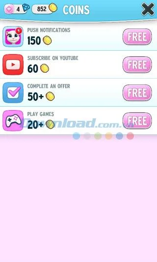 نکاتی برای تهیه مقدار زیادی طلا و الماس در بازی My Talking Angela
