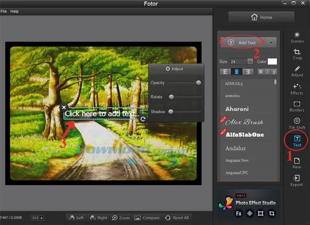 Install and use Fotor free photo editing
