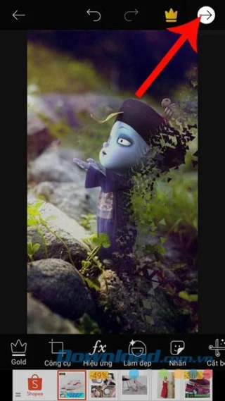 Guide to creating photos with dissolution effect with PicsArt