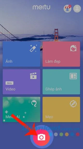 Instructions for installing and using Meitu on your phone