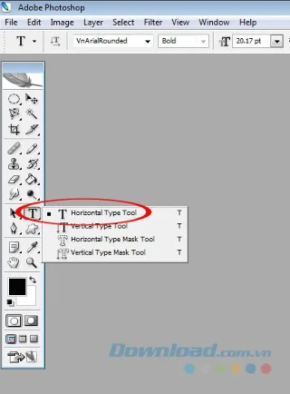 How to write text in a circle in Photoshop