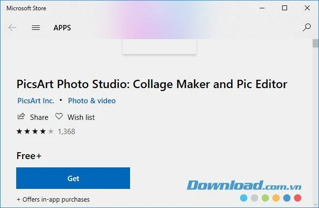 Instructions for downloading and installing PicsArt