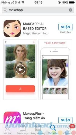 MakeAPP application automatically removes makeup causing fever