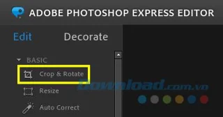 Instrucciones para usar Adobe Photoshop Express