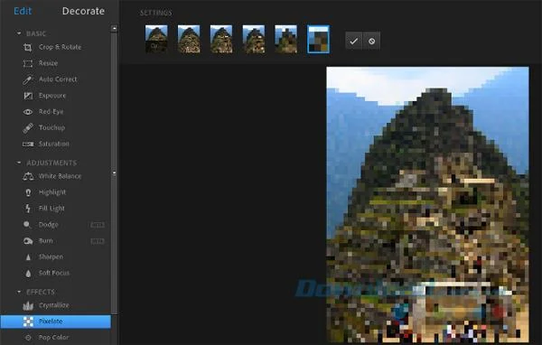 Instrucciones para usar Adobe Photoshop Express
