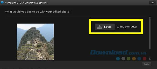 Instrucciones para usar Adobe Photoshop Express
