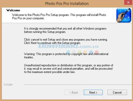 Installation instructions Photo Pos Pro for free photo editing