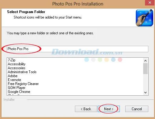 Installation instructions Photo Pos Pro for free photo editing