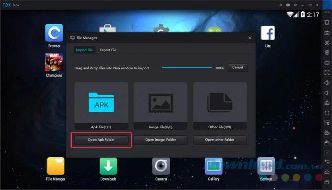 Copy data between NoxPlayer and computer Copy data between NoxPlayer and computer