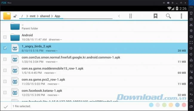 Copy data between NoxPlayer and computer