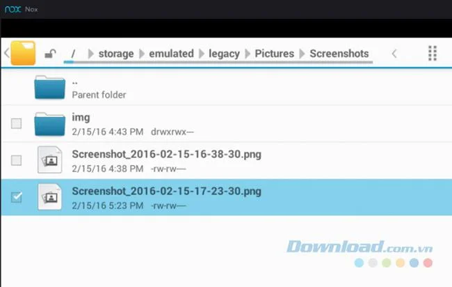 Copy data between NoxPlayer and computer