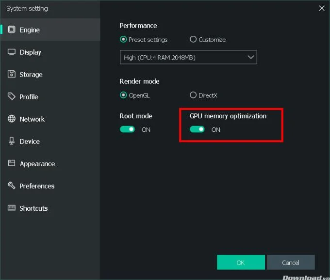 How to set up CPU and RAM on MEmu emulator