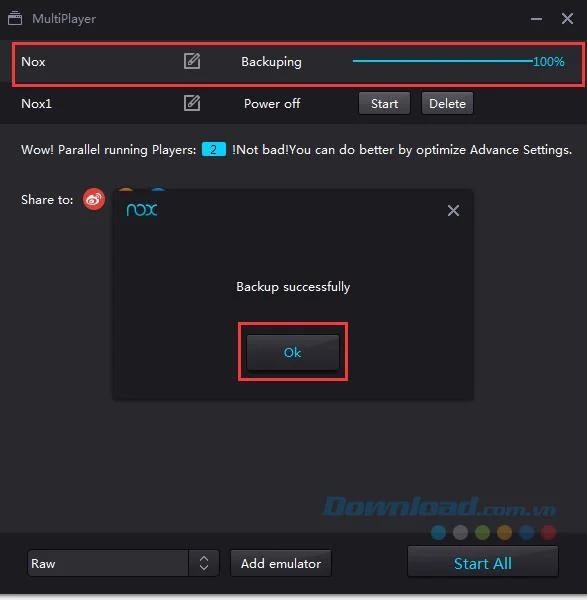 Guide to backup and restore data on Nox App Player