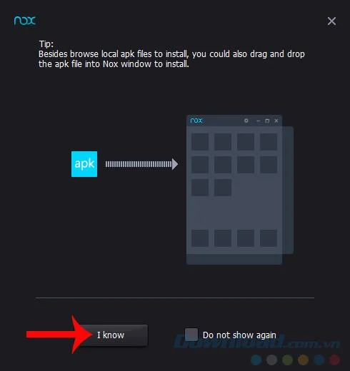 Zainstaluj plik APK dla emulatora Nox App Player