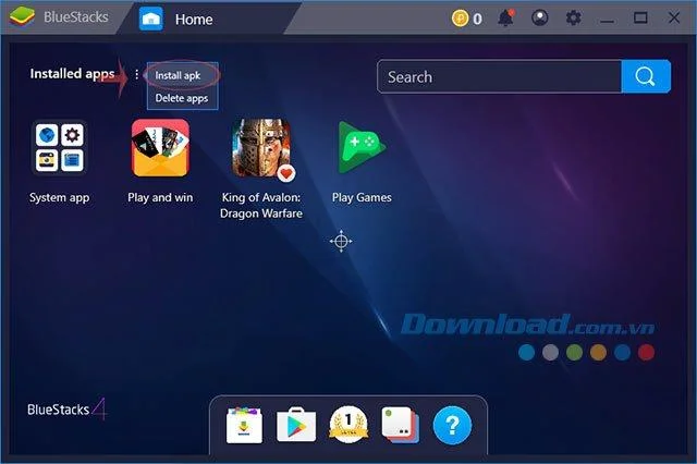Instrukcje instalacji pliku APK na BlueStacks