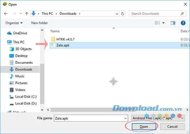 Instrukcje instalacji pliku APK na BlueStacks
