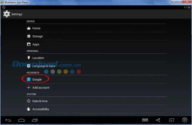 دستورالعمل تغییر حساب هنگام استفاده از BlueStacks