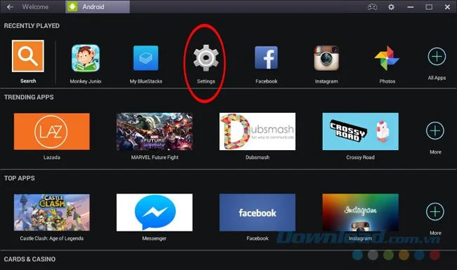 Jak zmienić język dla BlueStacks