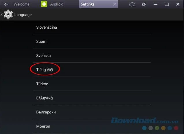 Jak zmienić język dla BlueStacks