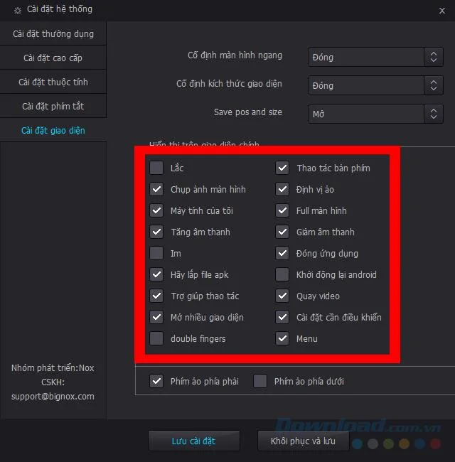 Jak dostosować pasek podmenu w Nox App Player