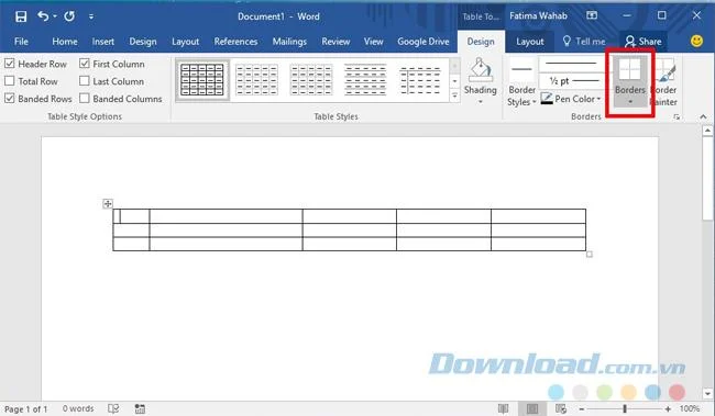 Cómo crear barras en la celda MS Word