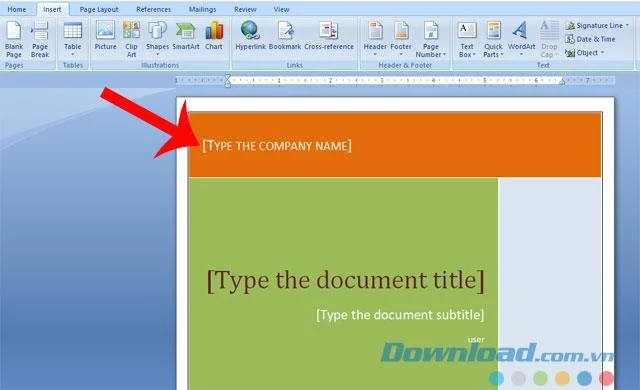Instructions for creating beautiful covers on Microsoft Word