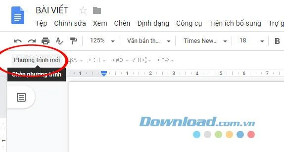 Instructies voor het typen van wiskundige formules in Google Docs