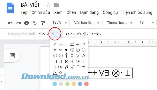Instructies voor het typen van wiskundige formules in Google Docs