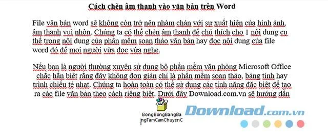 Worddeki metne ses ekleme