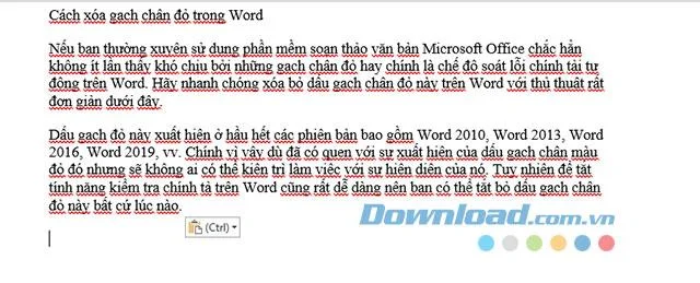Hoe rode onderstrepingen in Microsoft Word te verwijderen