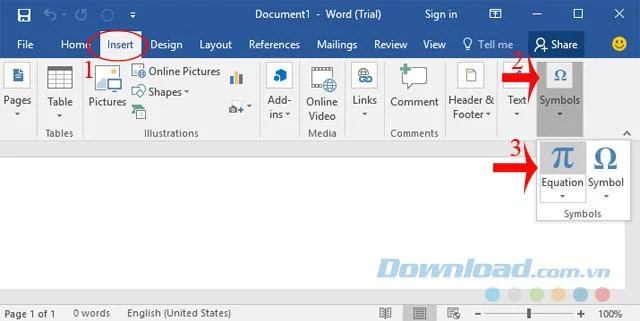 Word 2016da Matematik formülleri nasıl eklenir