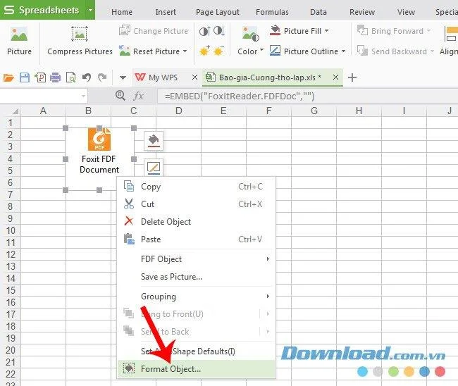 Hoe een PDF-bestand in Excel in te voegen