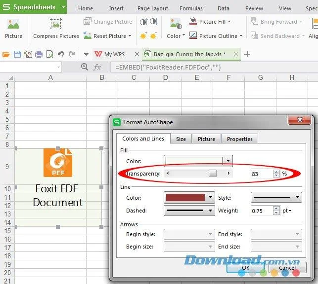 Hoe een PDF-bestand in Excel in te voegen
