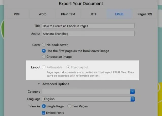 5 stappen om eenvoudig een e-boek in Pages op Mac te maken