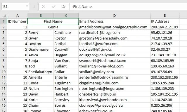 Hoe cellen in Excel samen te voegen en samen te voegen