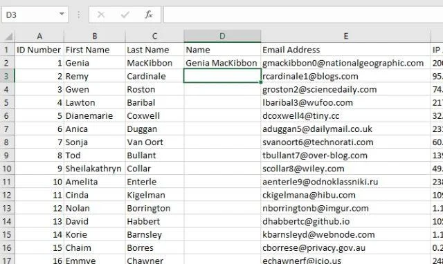 Hoe cellen in Excel samen te voegen en samen te voegen